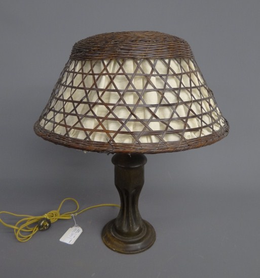Shell art lamp with shade.22 1/2''