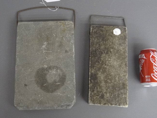 Lot 2 19th c. soapstones. One marked