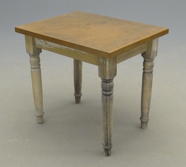 Early primitive table with copper