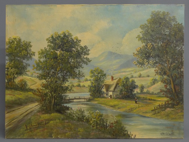 Painting oil on canvas landscape 167fe4