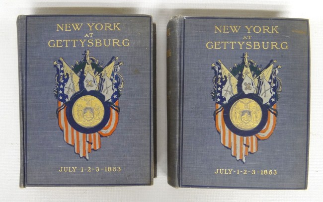 Lot 2 early books New York At Gettysburg