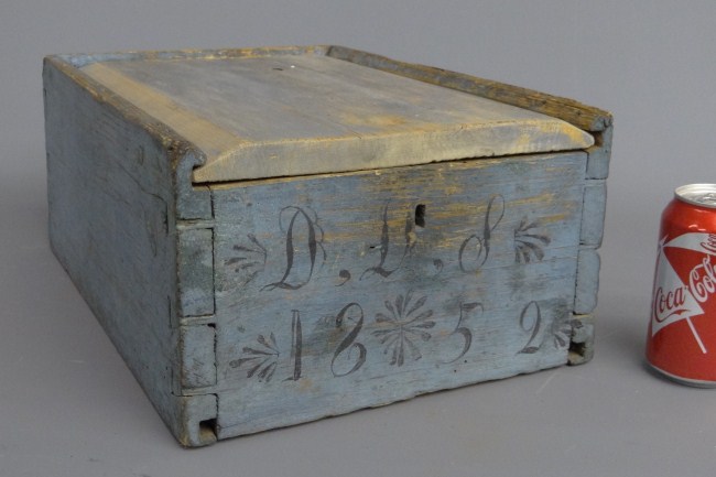 19th c. slide lid box.