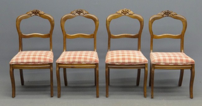 Set of 4 19th c Victorian chairs  16801b