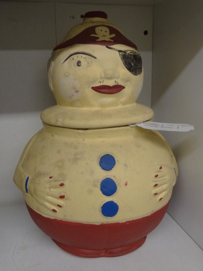 Vintage clown/pirate cookie jar.