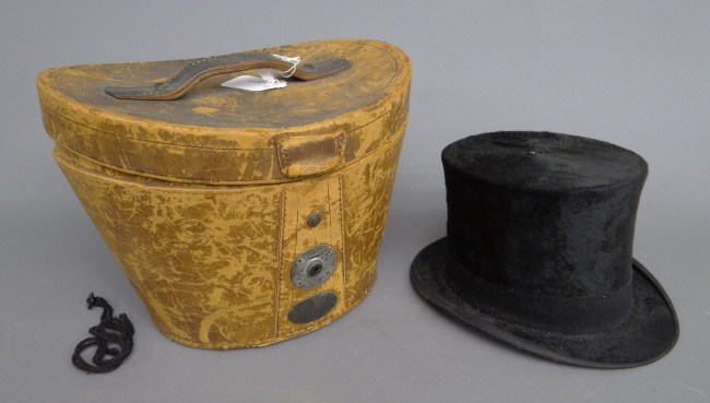 19th c. top hat marked Simpson Harvey