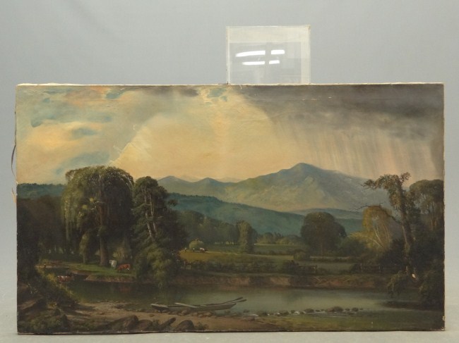 19th c oil on canvas pastoral 1680ba