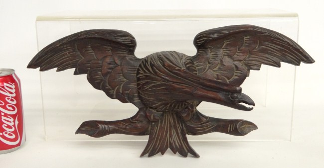 19th c folk art carved walnut 1680bf