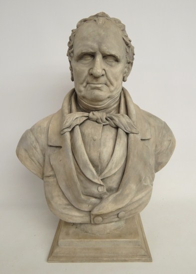 19th c plaster bust sculpture 1680ce