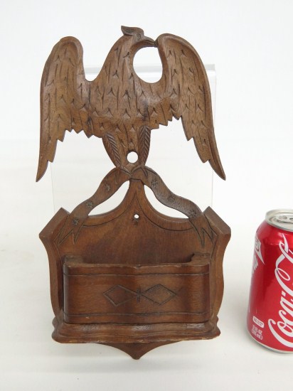 19th c Penna carved wooden eagle 1680c8