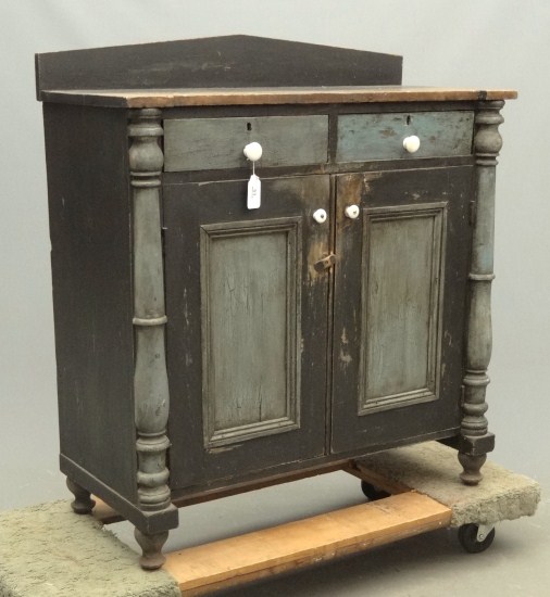 19th c painted two drawers over 1680e0