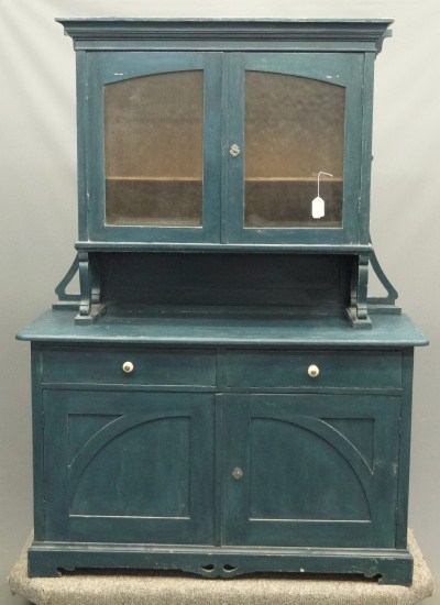 19th c Continental two part cupboard 1680ee