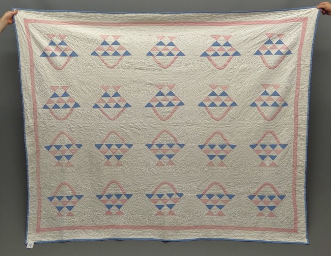 C. 1900 basket quilt. 66'' x 80