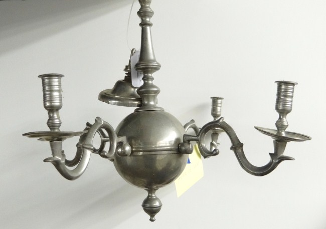 Pewter four removable arm s chandelier  16813e