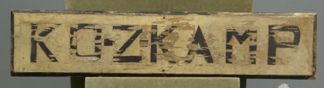 Painted wooden trade sign KOZKAMP  168138