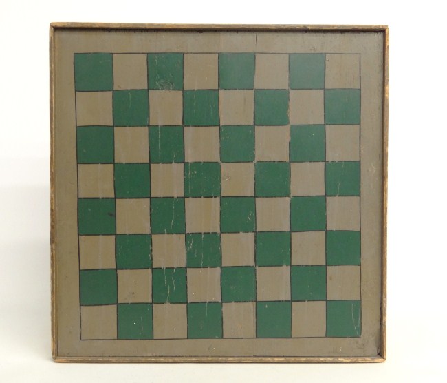 Early polychrome painted gameboard  168150