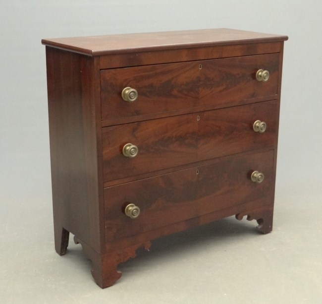 19th c Federal mahogany chest 16814a