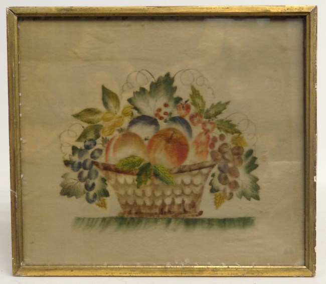 19th c. theorem fruit basket. Sight
