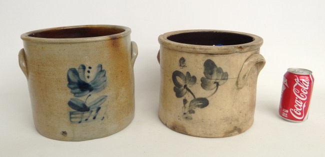 Lot two 19th c. decorated stoneware