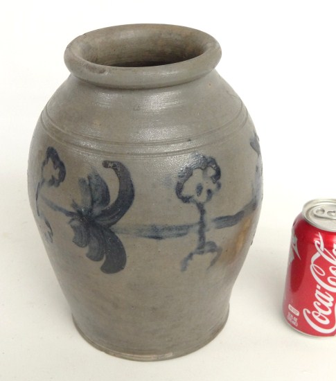 19th c. decorated stoneware crock. 11