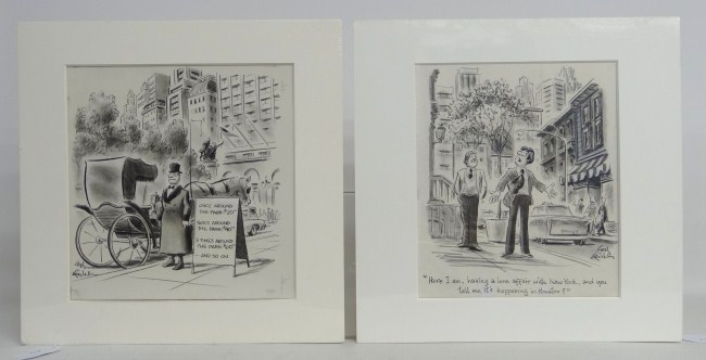 Lot two original New Yorker drawings