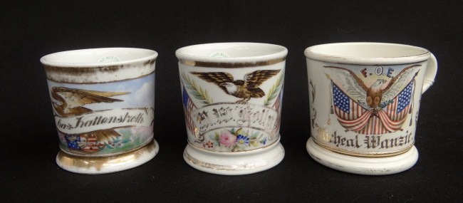 Lot three patriotic painted shaving 168179