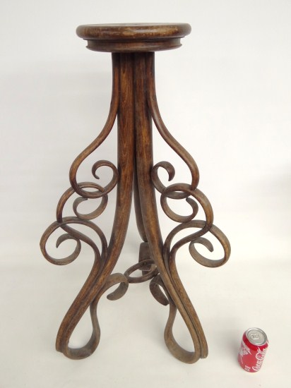 C. 1900s bentwood plant table. 34