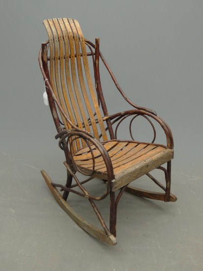 Adirondack rocking chair. 43 Ht.
