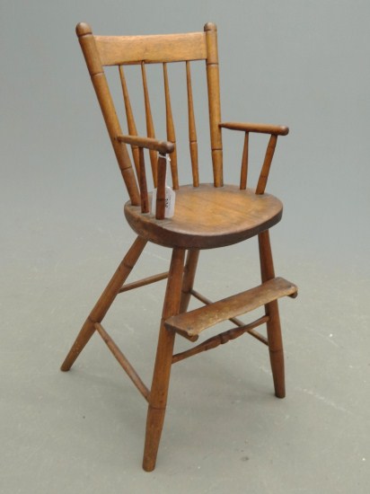 Early 19th c New England highchair  1681d5