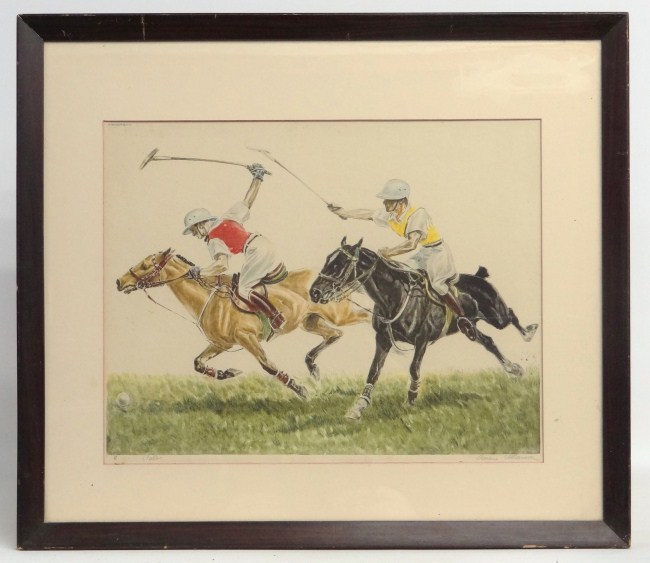 Print polo players signed Louis 1681d9