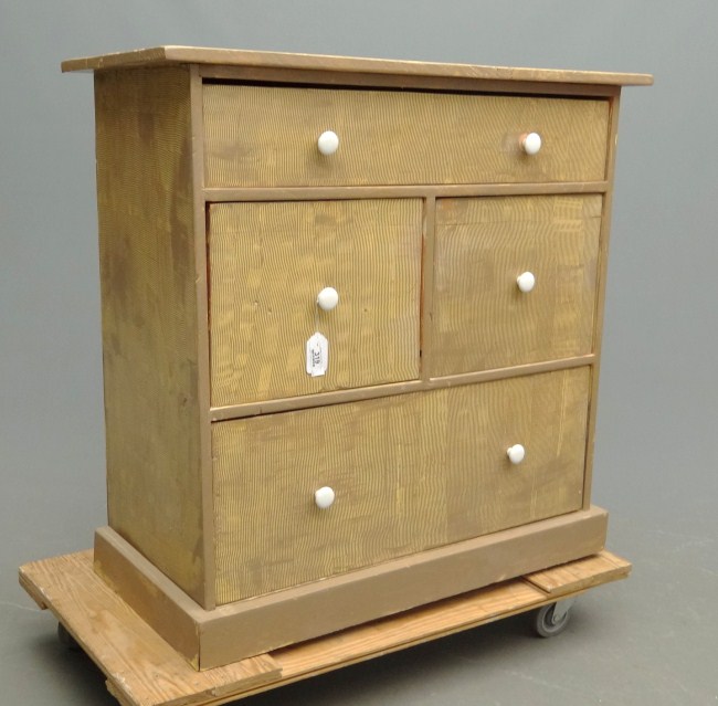 Painted multidrawer cabinet. As