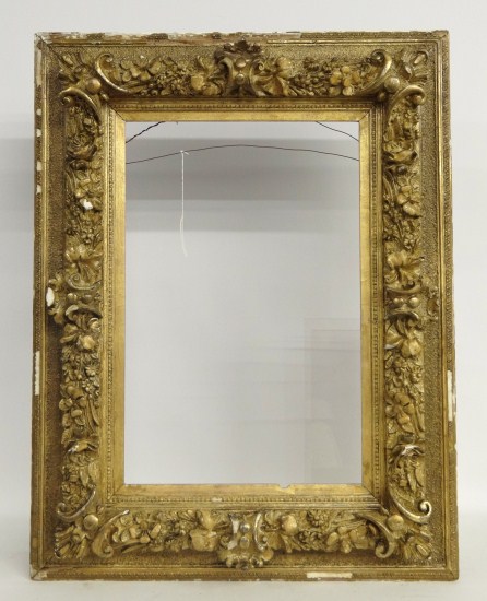 19th c carved gesso frame Rabbet 168214