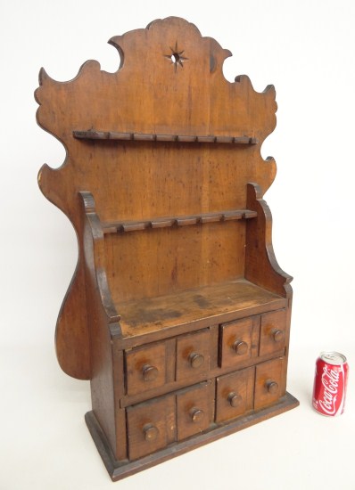 20th c. hanging spice chest. 20''