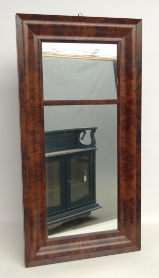 19th c. mahogany ogee mirror. 22''