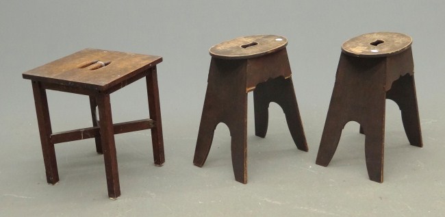 Lot three misc. stools.