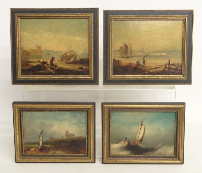 Lot four 19th c oil on artist s  168280