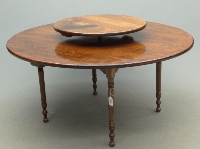 Pine dining table with lazy susan.