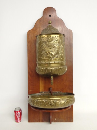 Early brass lavabo on board 40  1682b5