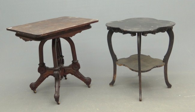 Lot two Victorian parlor tables  1682cf