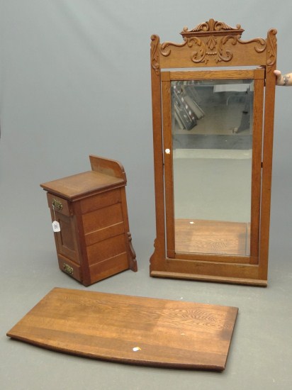 Victorian oak commode as found  1682ef