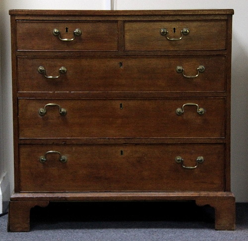 A 19th Century oak chest of two