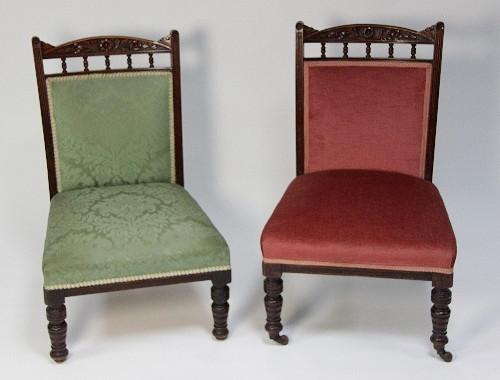 A pair of Edwardian upholstered 168337