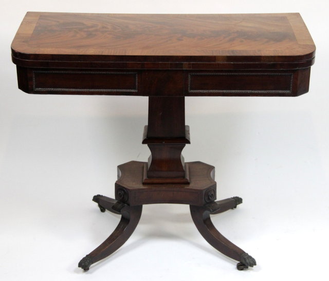A George IV mahogany card table