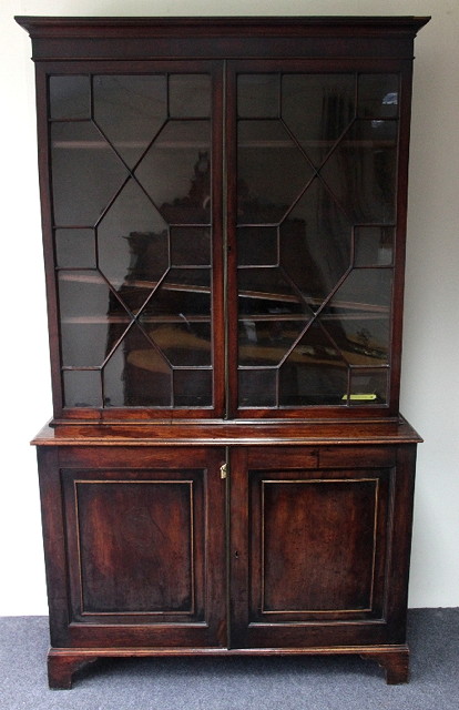 A George III mahogany bookcase fitted