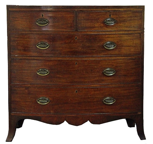 A Regency mahogany bowfront chest 168372