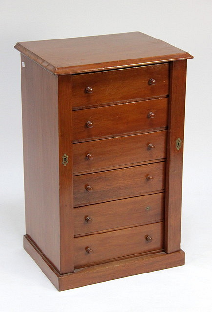 A Victorian mahogany Wellington chest