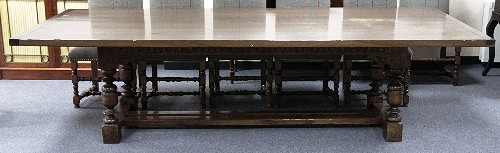 A 17th Century style oak dining