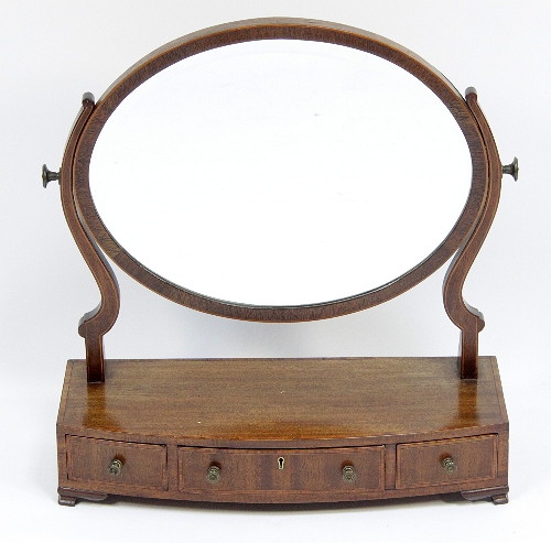 An oval swing frame toilet mirror 168396