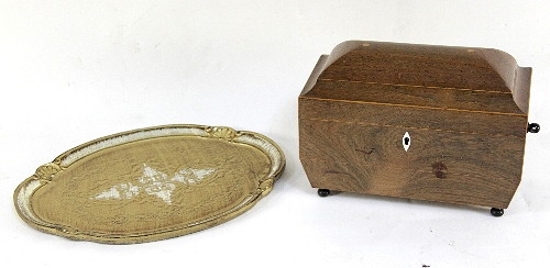 A 19th Century mahogany tea caddy 1683b1