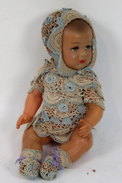 A G N P plastic doll made in France