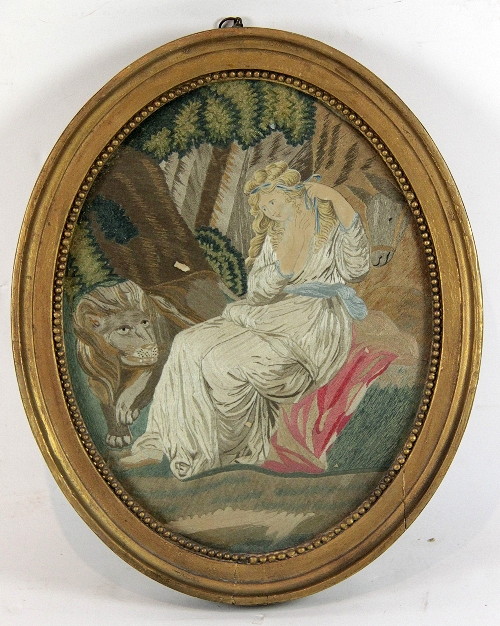 A late 18th Century silkwork picture